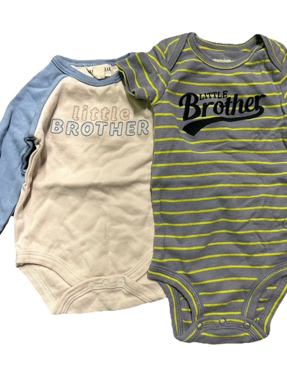 Baby Boy Little Brother One Piece Bodysuits Size 3-6 Months